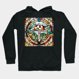 Monstera + Mushroom Stained Glass Hoodie